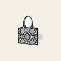 American Darling Tote Bag Western Genuine Leather Embroidered Purse with Braided Trim and Premium YKK Zipper for Women