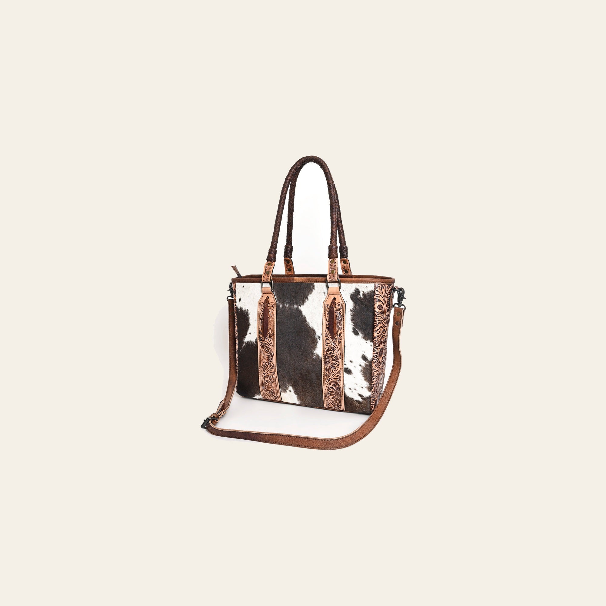American Darling Tote Hair-On Hand Tooled Genuine Leather Western Women Bag Handbag Purse | Travel Bags College Casual