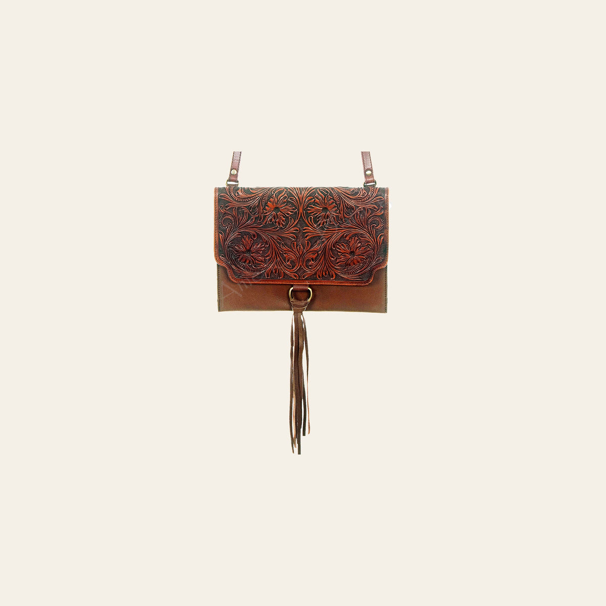 American Darling Coin Purse Hand Tooled Genuine Leather Women Bag Western Handbag