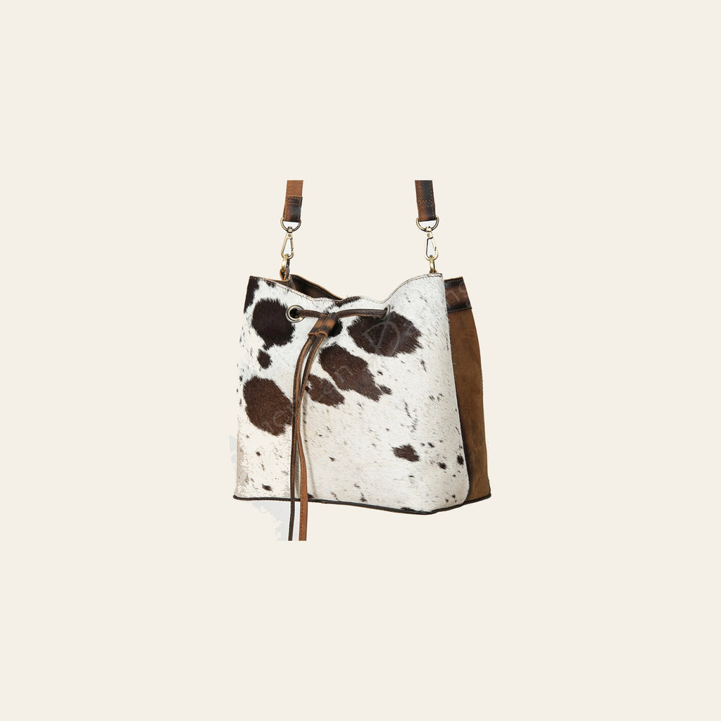 American Darling Bucket Hair-On Genuine Leather Women Bag Western Handbag Purse