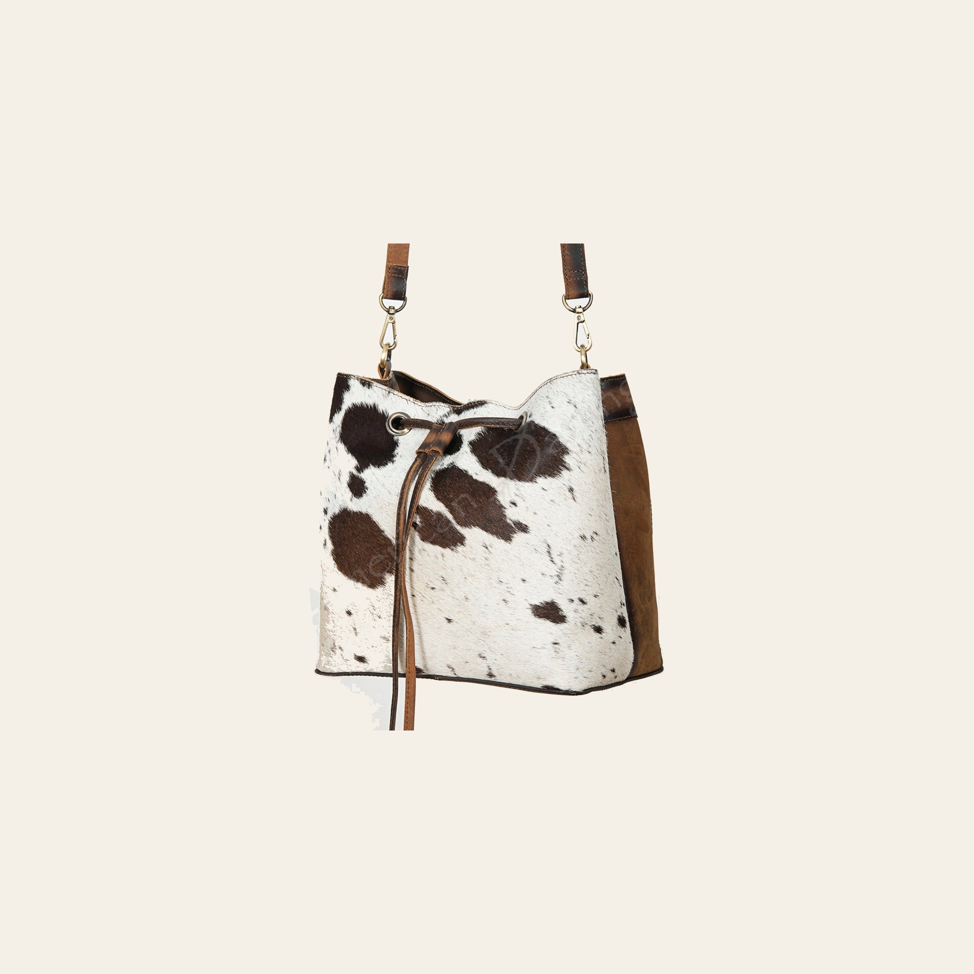 American Darling Bucket Hair-On Genuine Leather Women Bag Western Handbag Purse