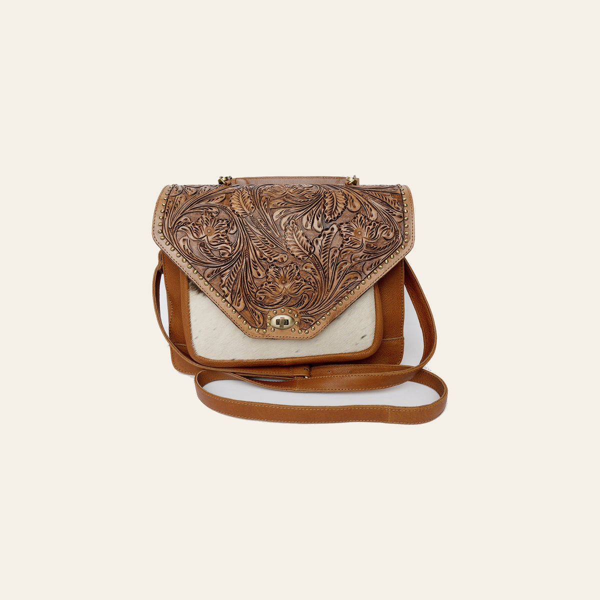 American Darling Cross Body Hand Tooled Hair on Genuine Leather Western Women Bag | Handbag Purse Crossbody for Cute