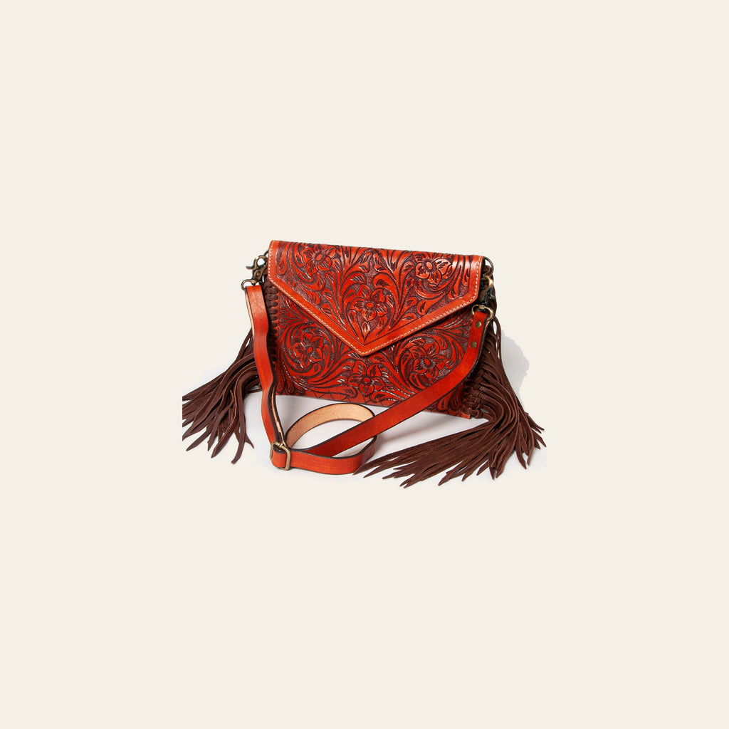 American Darling Envelope Hand Tooled Genuine Leather Women Bag Western Handbag Purse