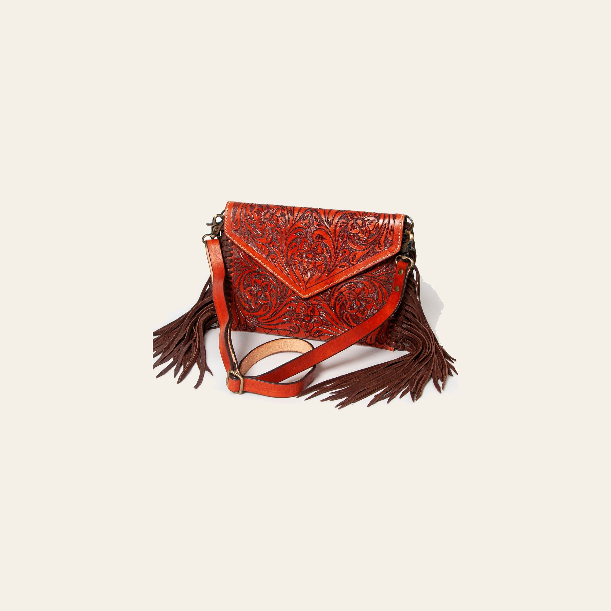 American Darling Envelope Hand Tooled Genuine Leather Women Bag Western Handbag Purse