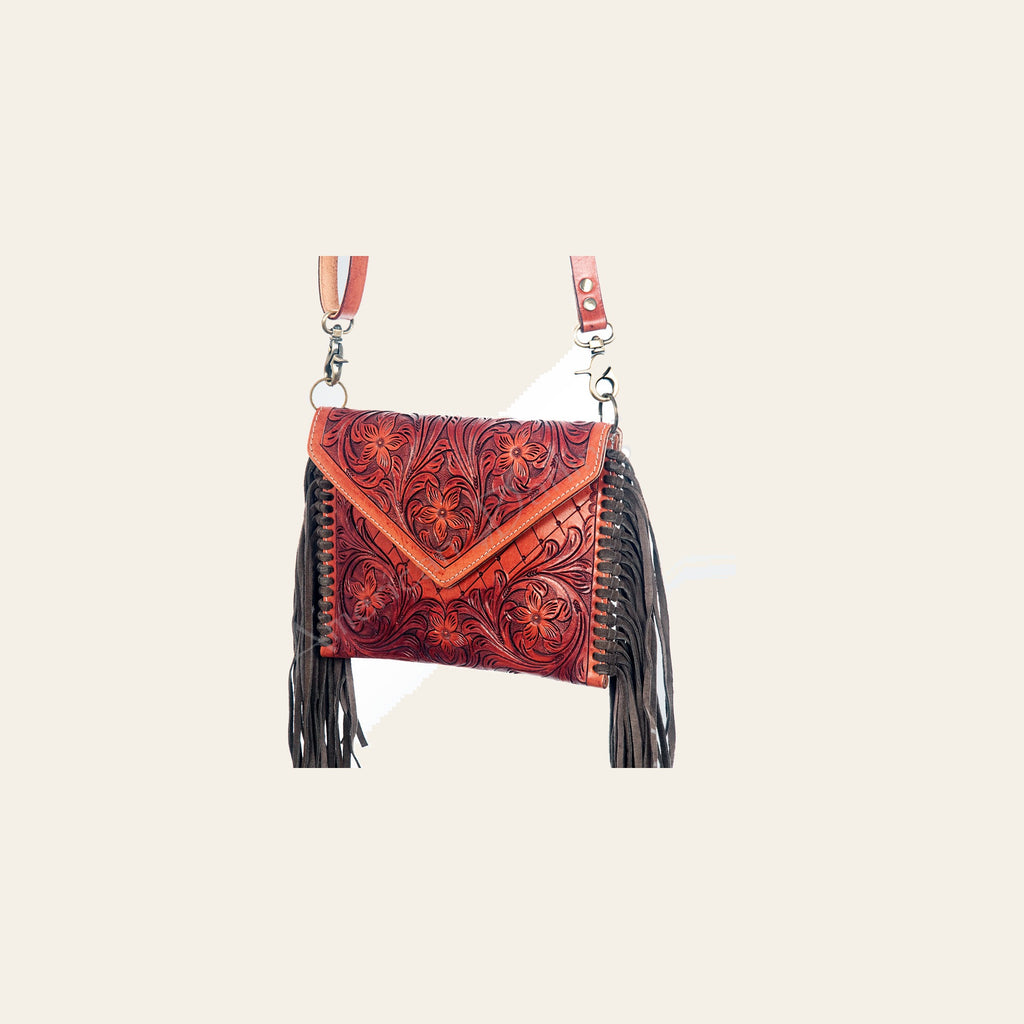 American Darling Envelope Hand Tooled Genuine Leather Women Bag Western Handbag Purse