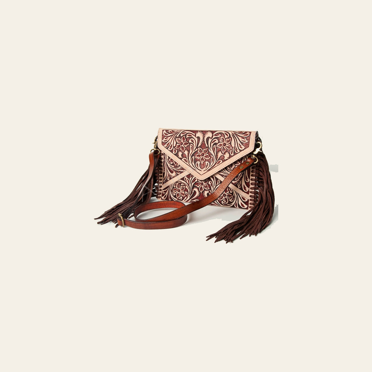 American Darling Envelope Hand Tooled Genuine Leather Women Bag Western Handbag Purse