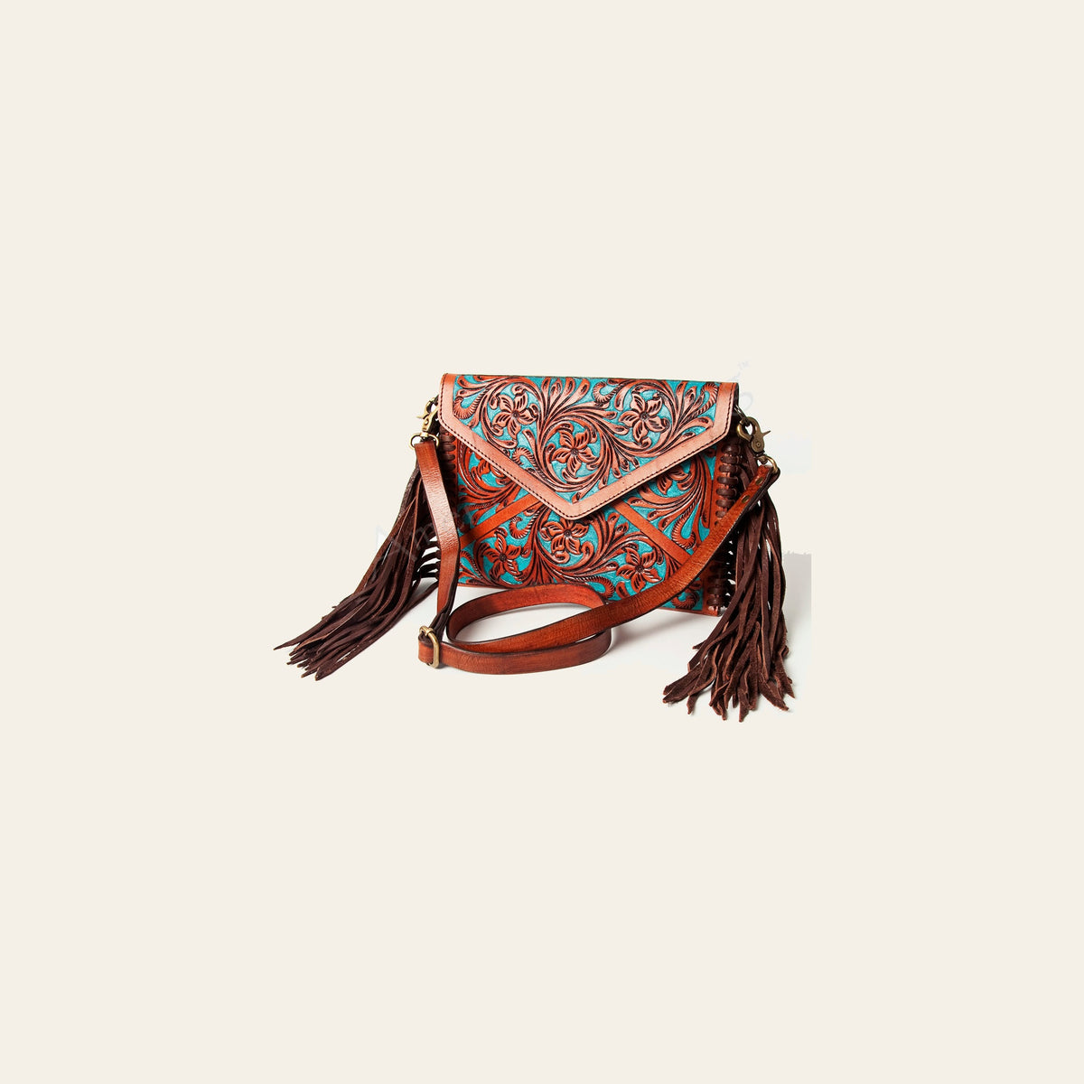 American Darling Envelope Hand Tooled Genuine Leather Women Bag Western Handbag Purse