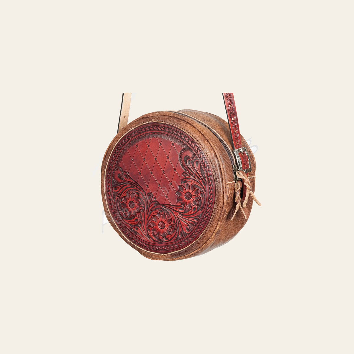 American Darling Canteen Bag Hand Tooled Genuine Leather Western Women | Handbag Purse Travel Clutch