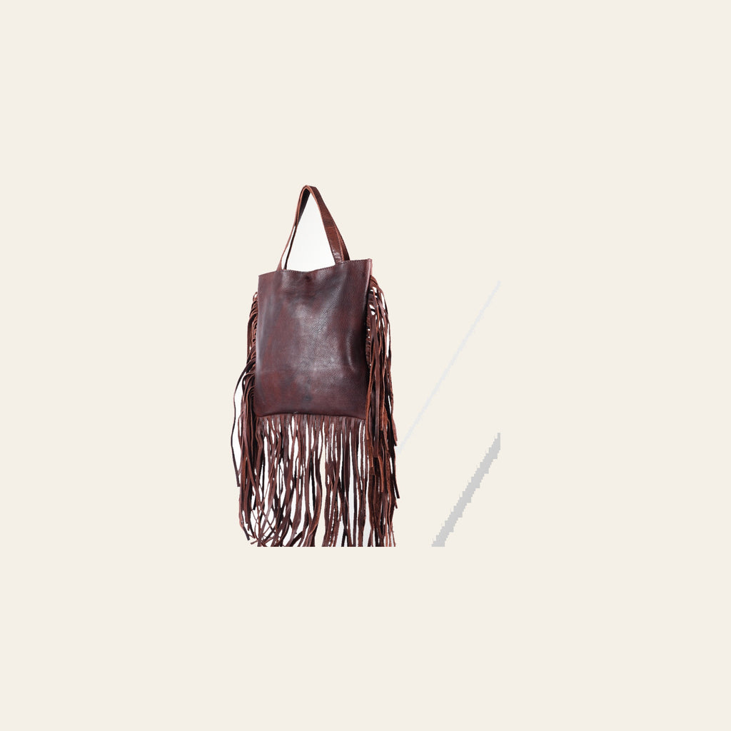American Darling Tote Bag Western Genuine Leather Handcrafted Large Purse with Fringes and YKK Zipper