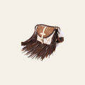 American Darling Cross body Bag Western Hair-On Cowhide Genuine Leather Handcrafted Purse with Fringes and Braided Detail
