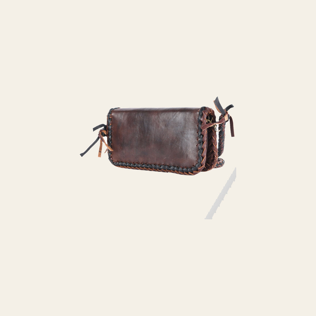 American Darling Organiser Bag Western Genuine Leather Handcrafted Purse with Braided Detail and YKK Zipper