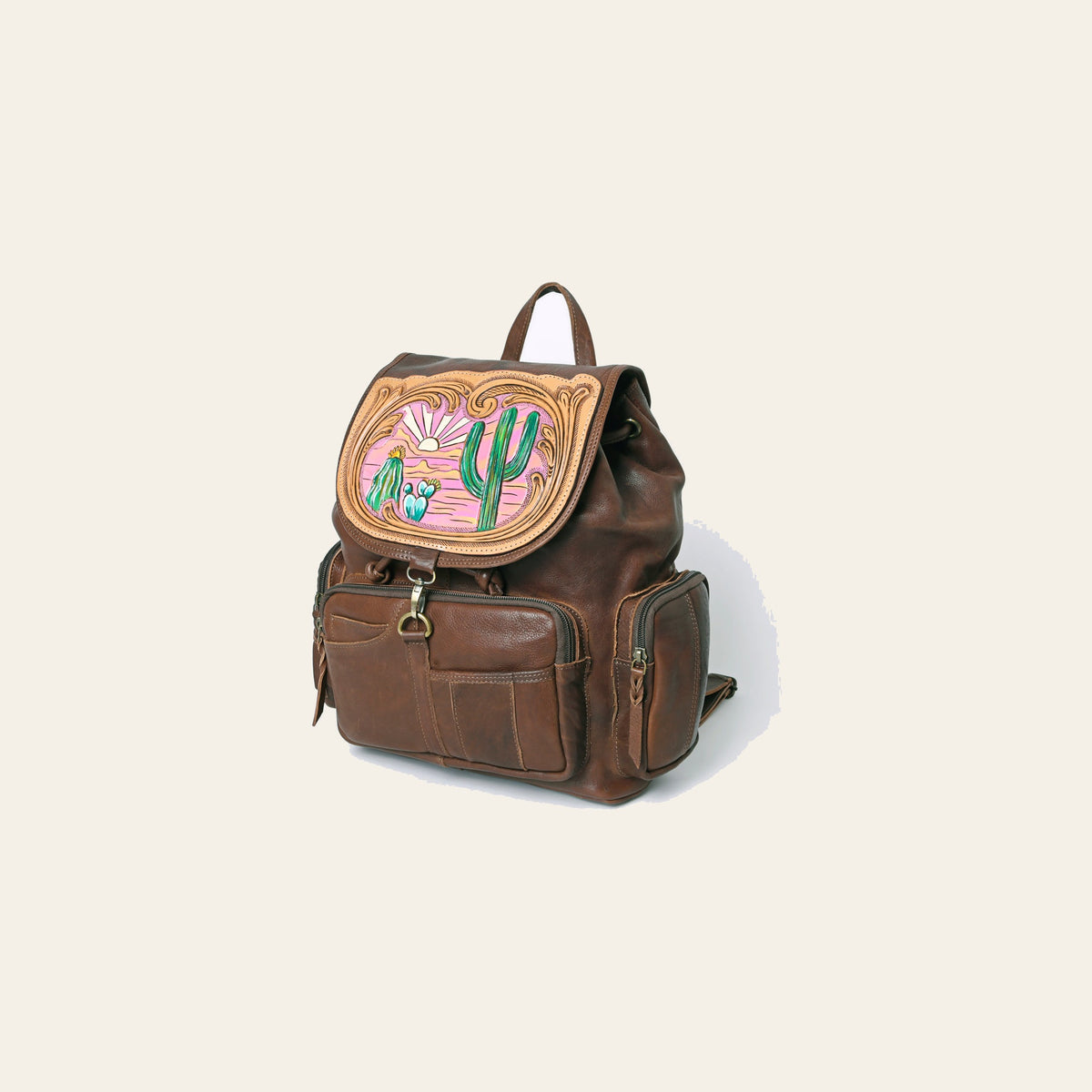 American Darling Backpack Hand Tooled Genuine Leather Western Women Bag | for Laptop School Purse Travel