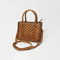 American Darling Premium Quilted Leather Tote Bag for Women – Handcrafted Genuine Leather Handbag Brown