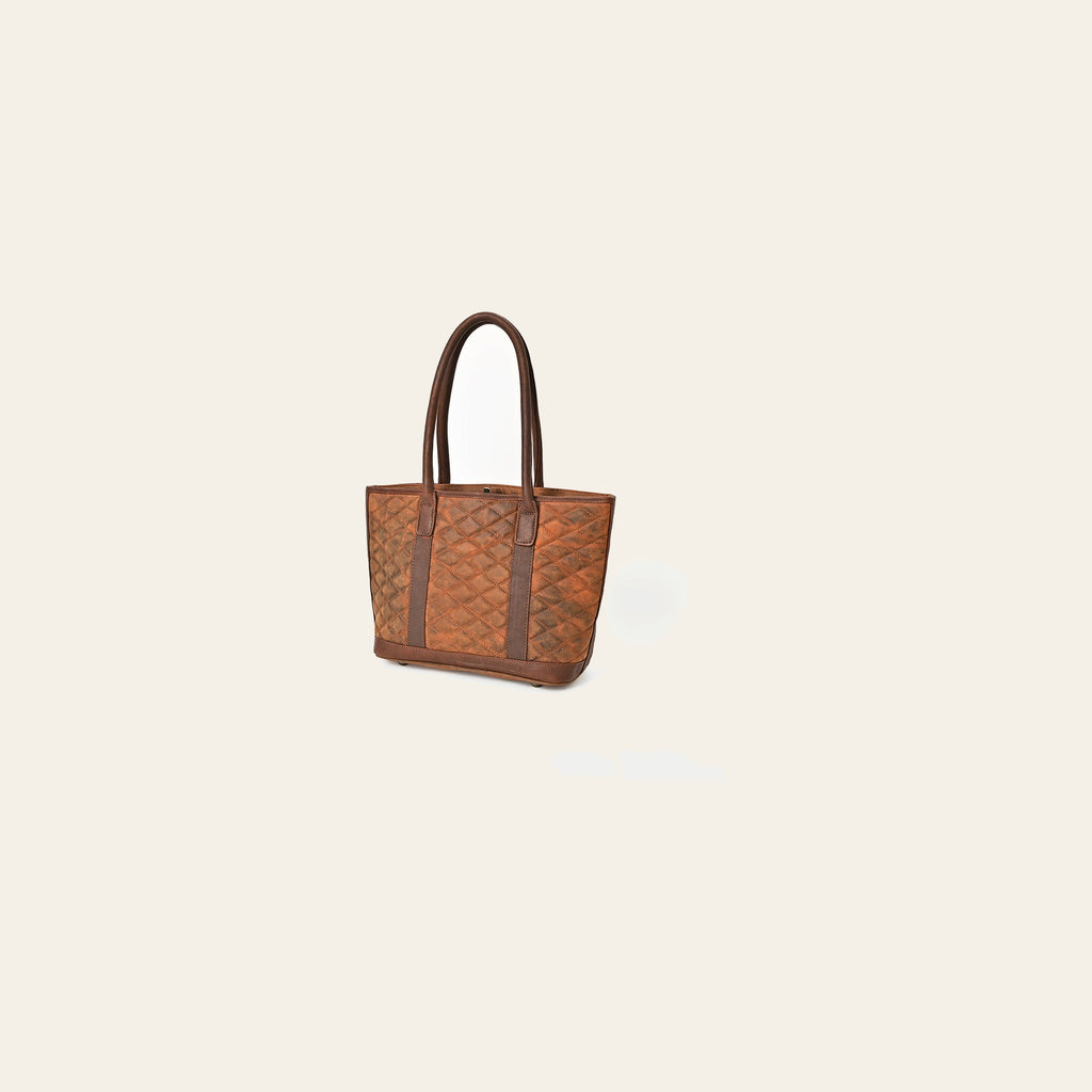 American Darling Tote Bag Western Quilted Genuine Leather Handbag with Hand-Stitched Accents and Premium YKK Zipper