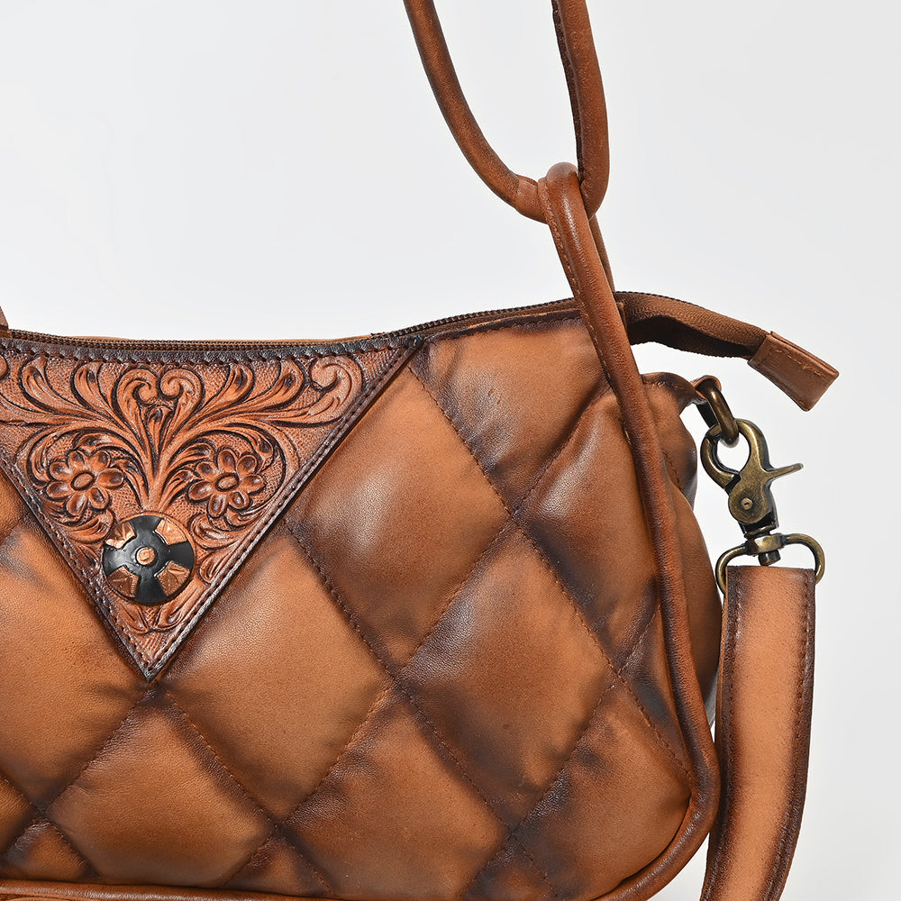American Darling Premium Quilted Leather with Handles – Elegant Structured Tote for Women