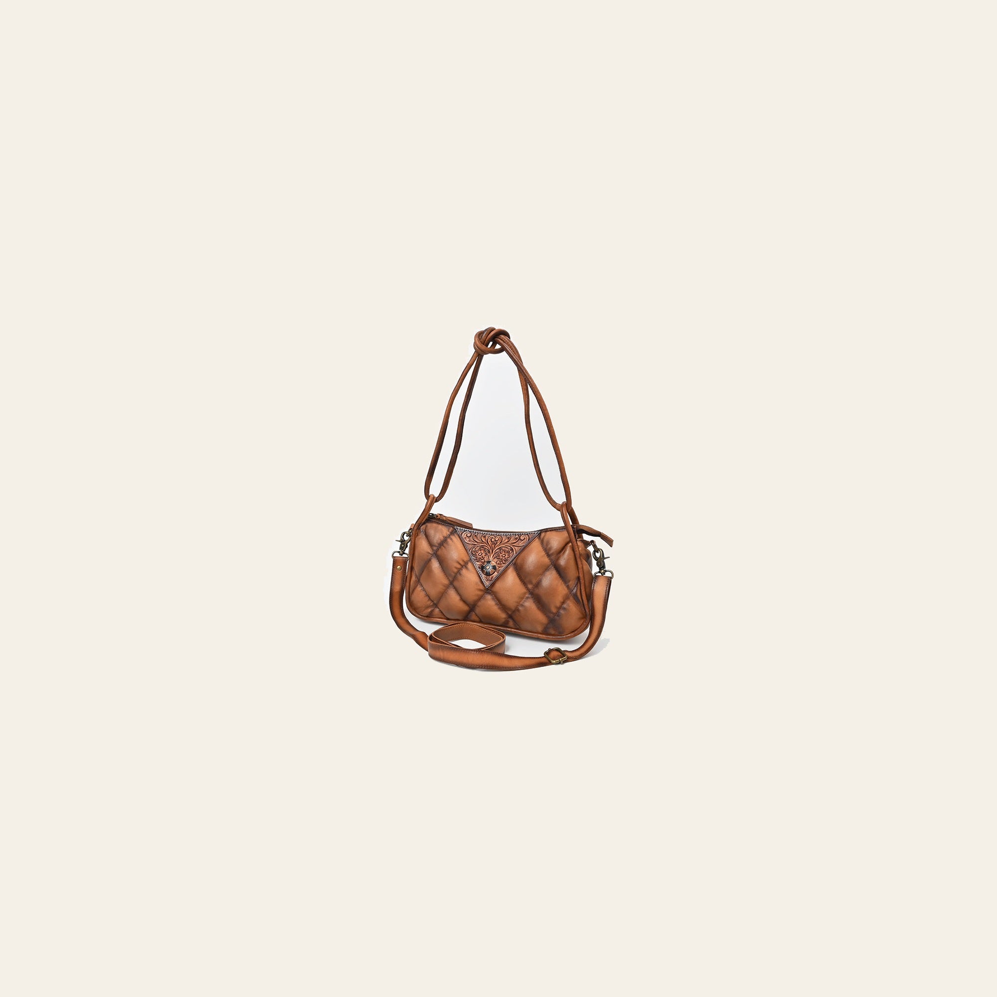 American Darling Premium Quilted Leather with Handles – Elegant Structured Tote for Women