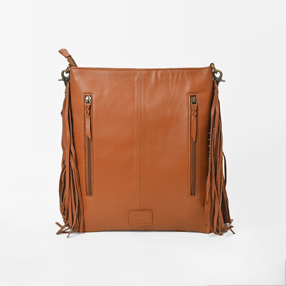 American Darling Western Leather Fringe Crossbody Bag Multicolor Camo Patchwork Satchel Shoulder Purse for Women