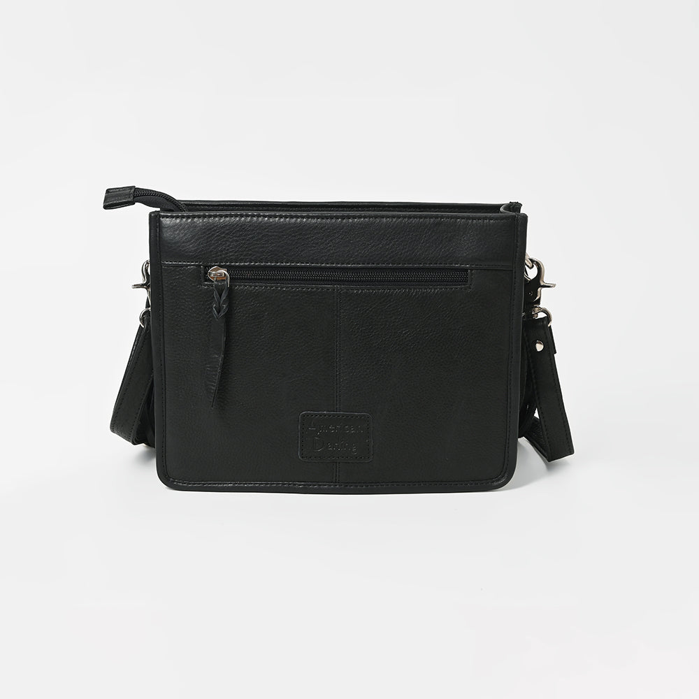 American Darling Hair-On Cowhide Leather Fringe Crossbody Bag for Women