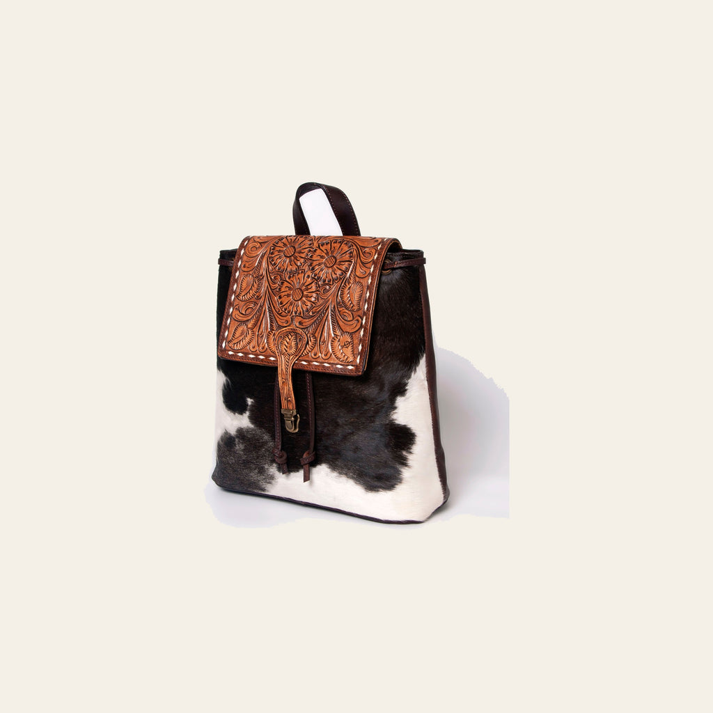 American Darling Backpack Hand Tooled Hair on Genuine Leather Western Women Bag | for Laptop School Purse Travel