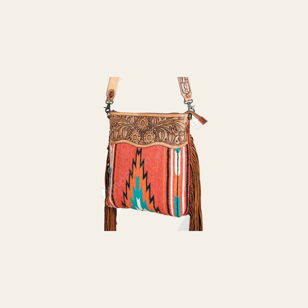 American Darling Cross Body Hand Tooled Saddle Blanket Genuine Leather Western Women Bag Handbag Purse | Crossbody for |Cute