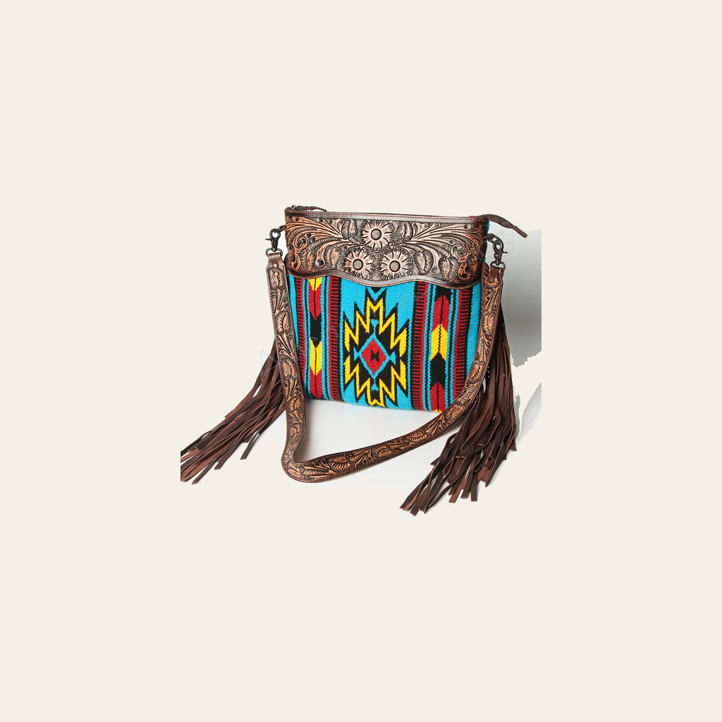 American Darling Cross Body Hand Tooled Saddle Blanket Genuine Leather Western Women Bag Handbag Purse | Crossbody for |Cute