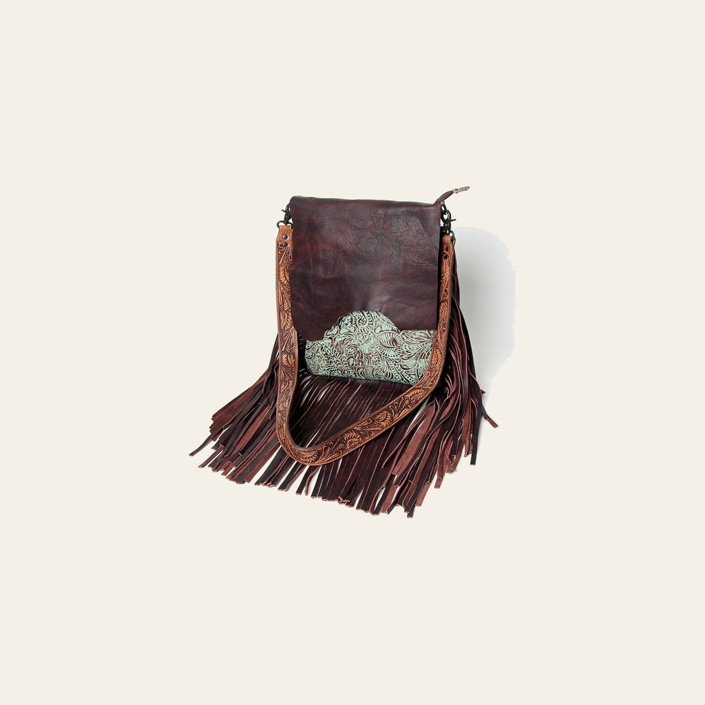 American Darling Messenger Hand Tooled Full Grain Genuine Leather Western Women Bag Handbag Purse | Crossbody for Cute