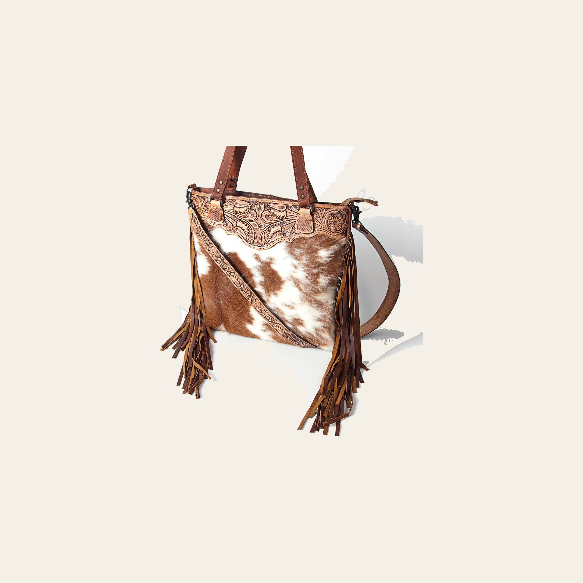 American Darling Messenger Hand Tooled Hair on-Genuine Leather Western Women Bag Handbag Purse | Crossbody for |Cute