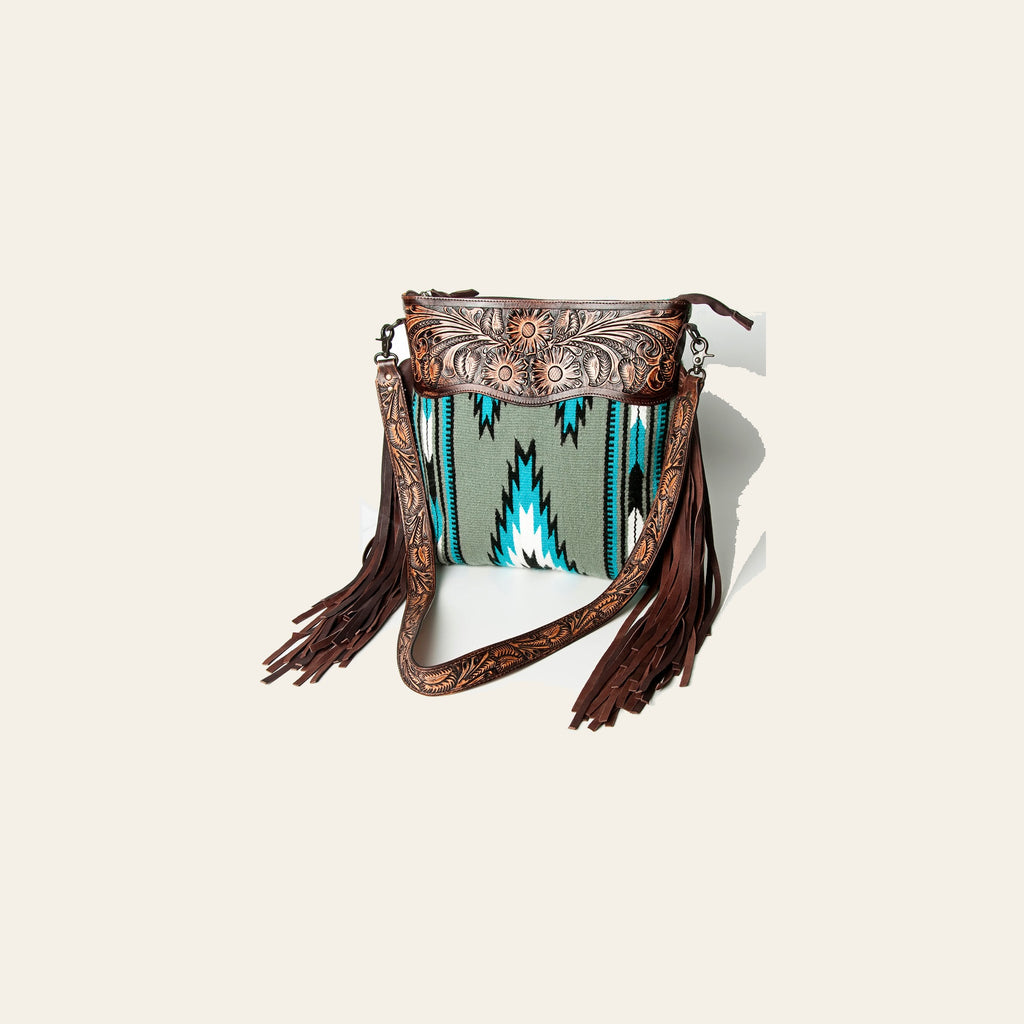 American Darling Cross Body Hand Tooled Saddle Blanket Genuine Leather Western Women Bag Handbag Purse | Crossbody for |Cute