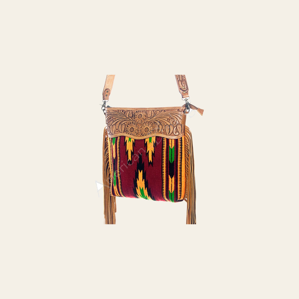 American Darling Cross Body Hand Tooled Saddle Blanket Genuine Leather Western Women Bag Handbag Purse | Crossbody for |Cute
