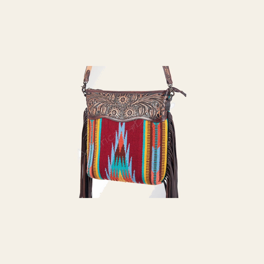 American Darling Cross Body Hand Tooled Saddle Blanket Genuine Leather Western Women Bag Handbag Purse | Crossbody for |Cute