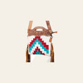 American Darling Clutch Hand Tooled Saddle Blanket Fabric Genuine Leather Western Women Bag Handbag Purse | Purses for Cute