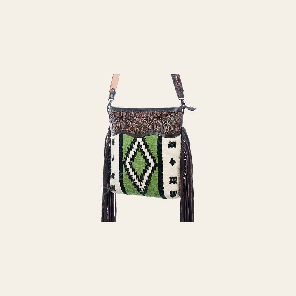 American Darling Cross Body Saddle Blanket Genuine Leather Western Women Bag Handbag Purse | Crossbody for Cute