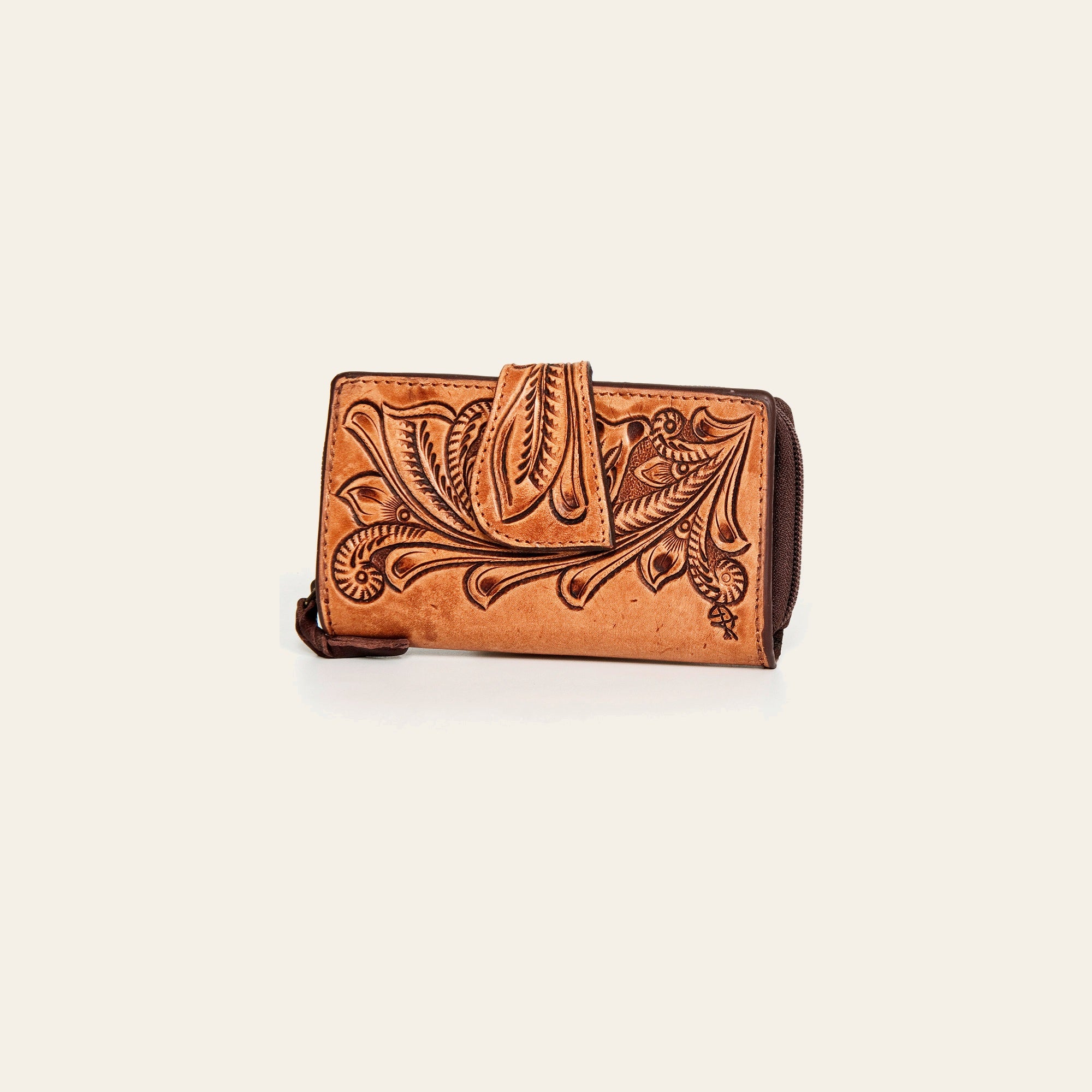 American Darling Wallet Hand Tooled Genuine Leather Women Bag Western Handbag Purse