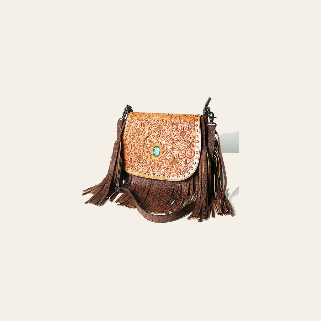 American Darling Crossbody Hand Tooled Genuine Leather Women Bag Western Handbag Purse