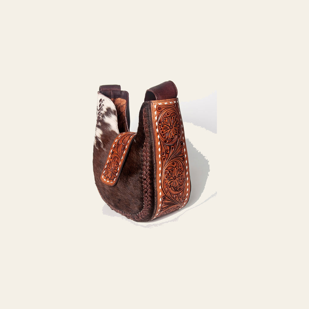 American Darling Hobo Hand Tooled Hair On Genuine Leather Western Women Bag | Handbag Purse Bags for Cute