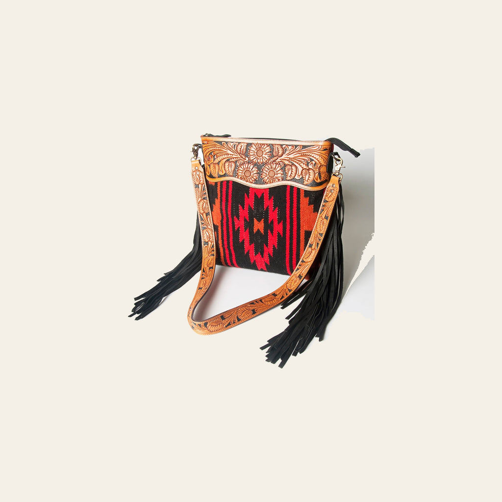 American Darling Signature Crossbody Hand Tooled Saddle Blanket Genuine Leather women bag western handbag purse