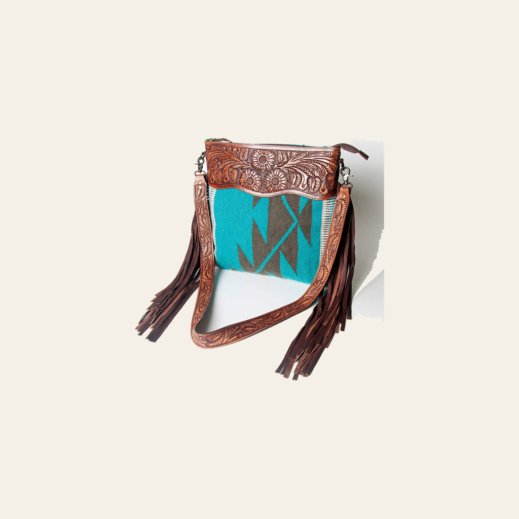 American Darling Signature Crossbody Hand Tooled Saddle Blanket Genuine Leather women bag western handbag purse