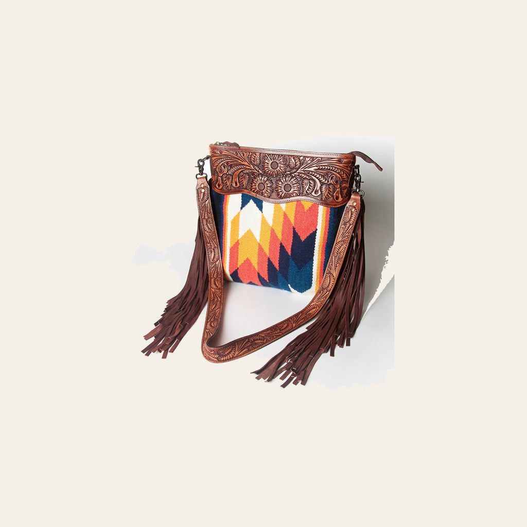 American Darling Signature Crossbody Hand Tooled Saddle Blanket Genuine Leather women bag western handbag purse