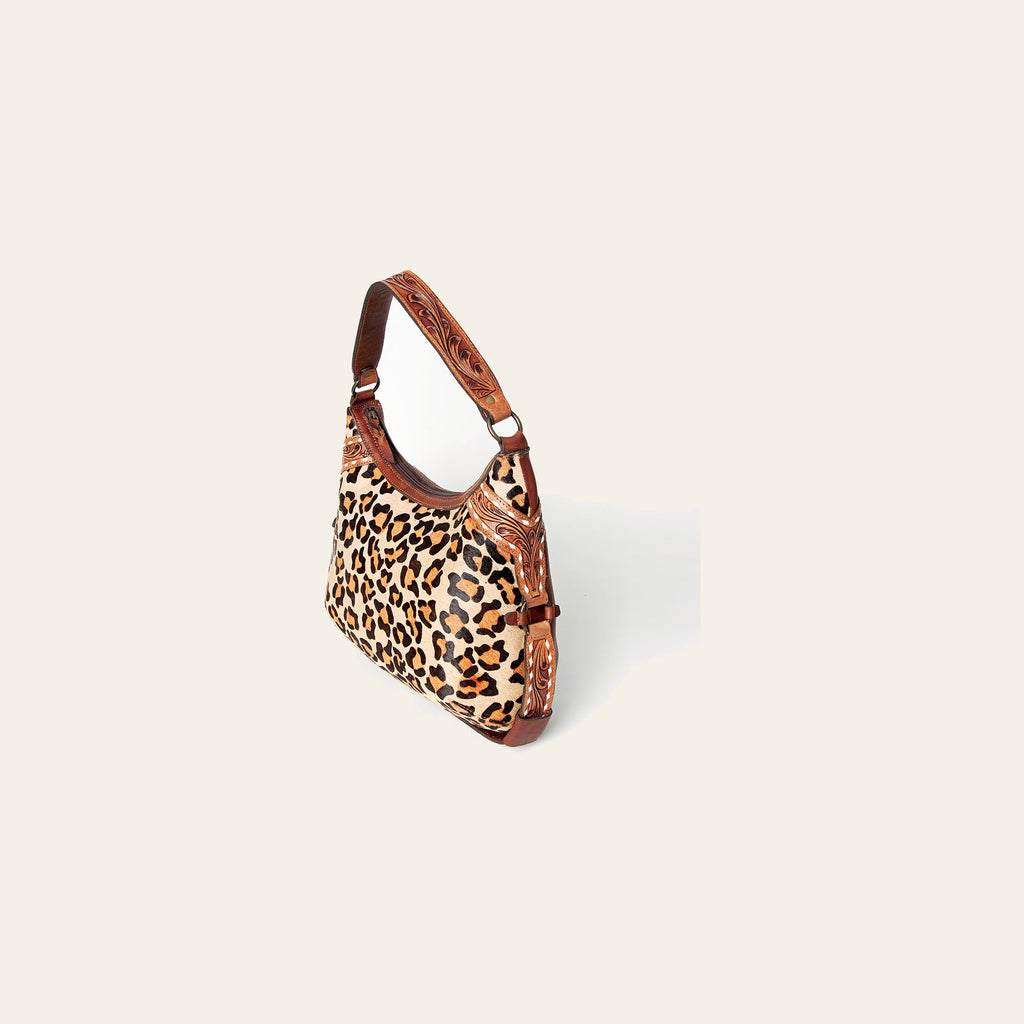 American Darling Hobo Hand Tooled Hair-On Genuine Leather Women Bag Western Handbag Purse