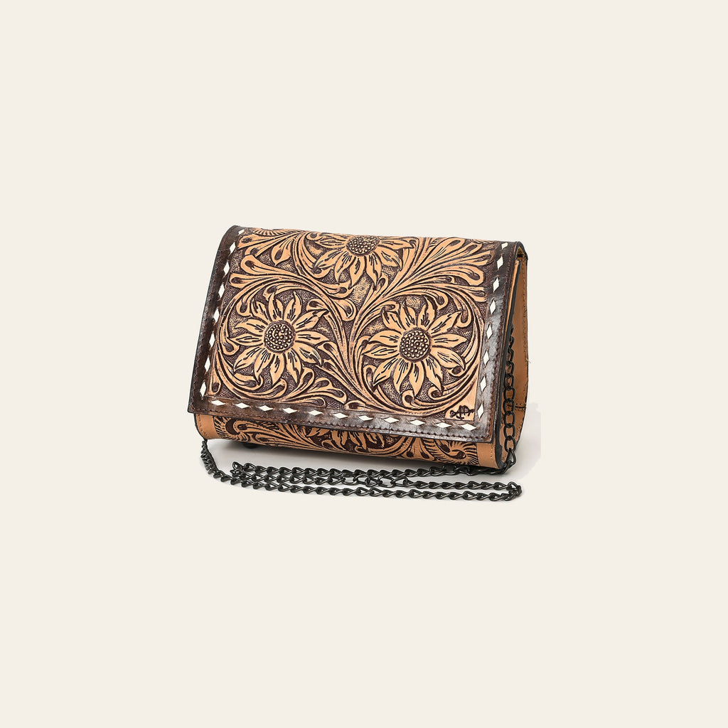 American Darling Crossbody Hand Tooled Genuine Leather Women Bag Western Handbag Purse
