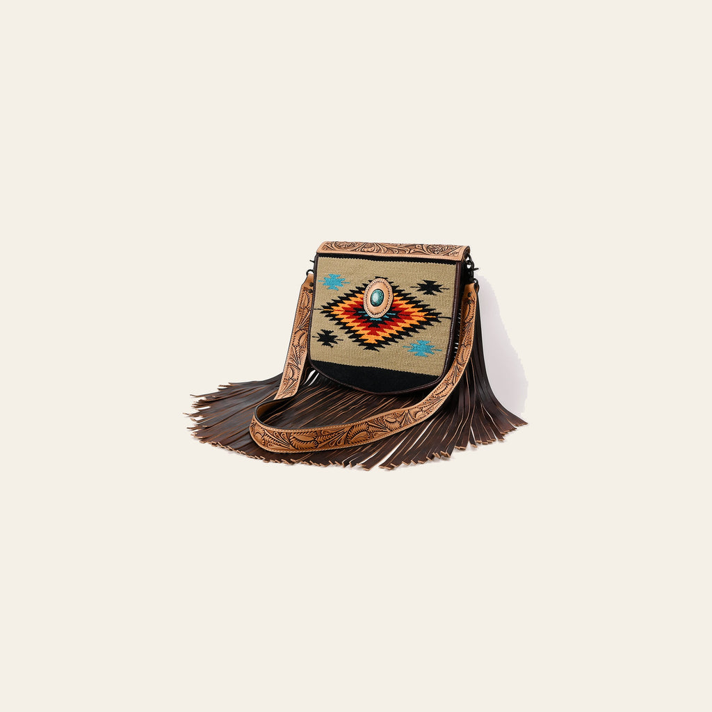 American Darling Messenger Saddle Blanket Genuine Leather Women Bag Western Handbag Purse