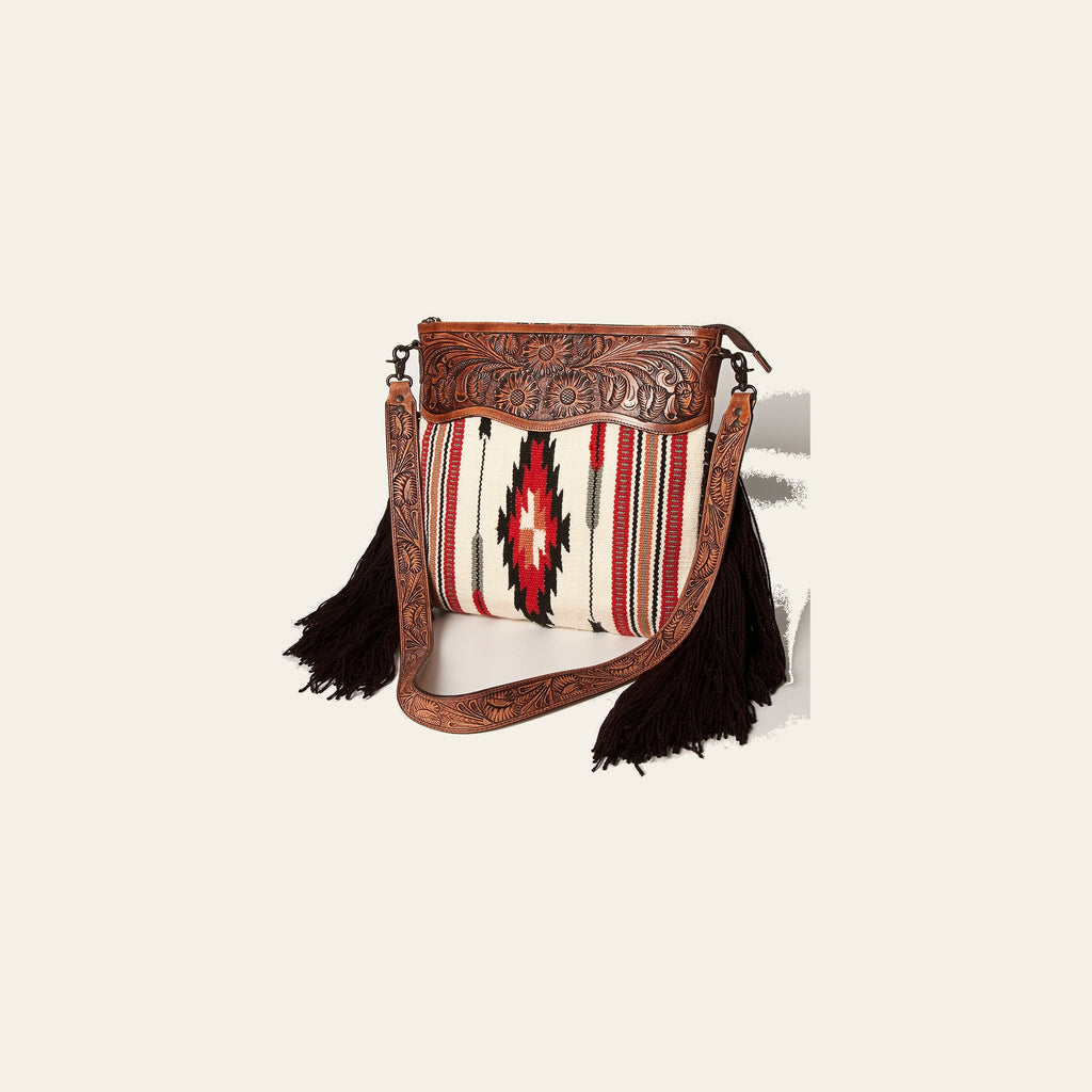 American Darling Small Crossbody Hand Tooled Saddle Blanket Genuine Leather Women Bag Western Handbag Purse