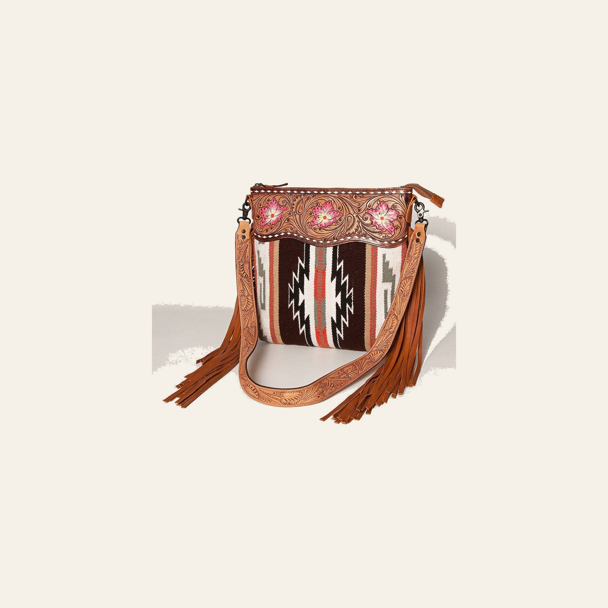 American Darling Signature Crossbody Hand Tooled Saddle Blanket Genuine Leather Women Bag Western Handbag Purse
