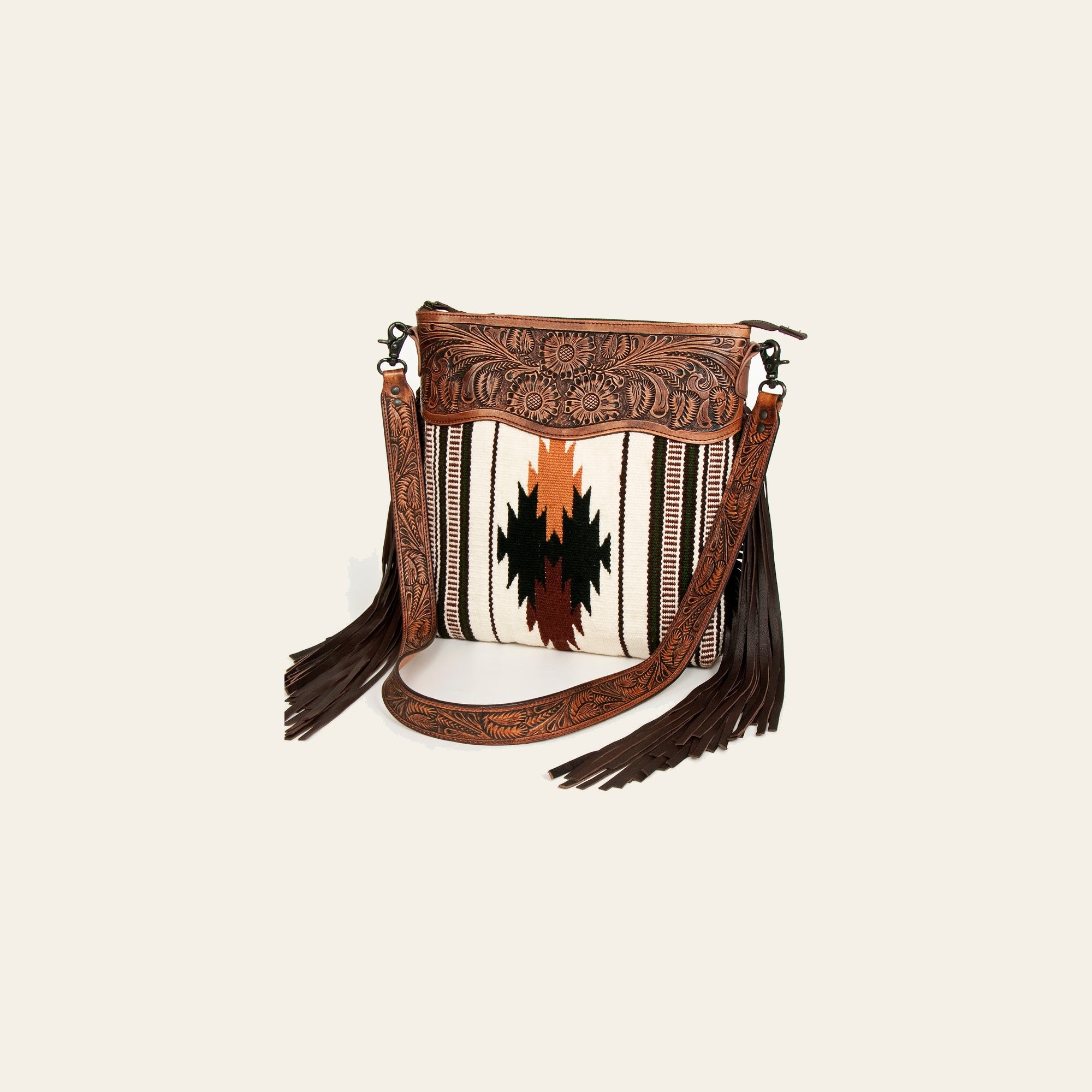 American Darling Signature Crossbody Hand Tooled Saddle Blanket Genuine Leather Women Bag Western Handbag Purse