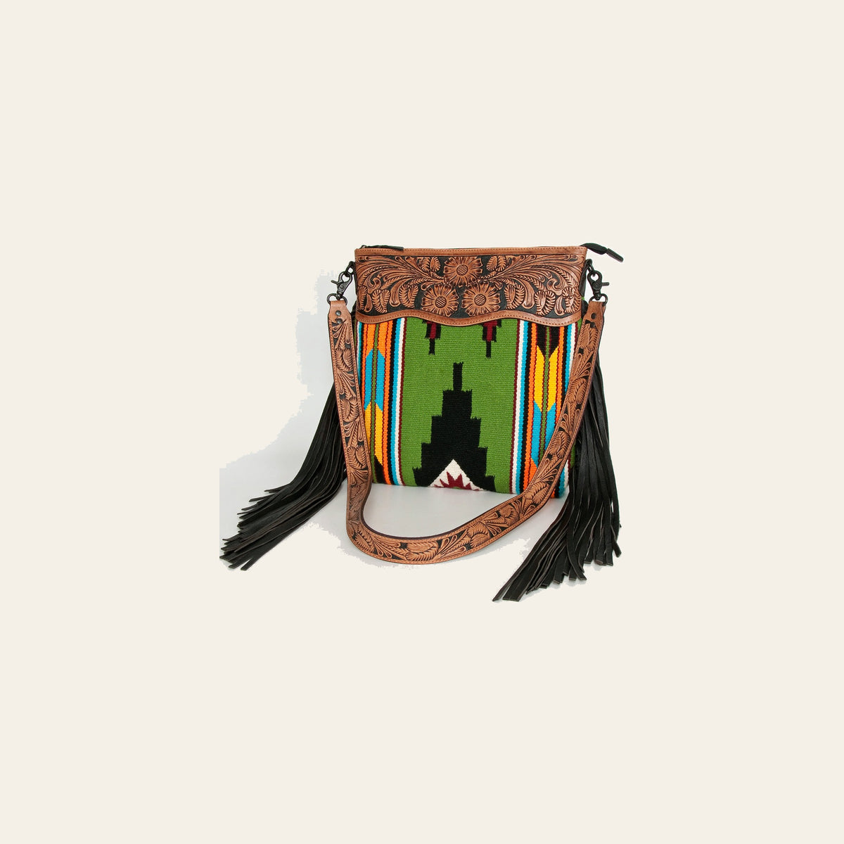 American Darling Signature Crossbody Hand Tooled Saddle Blanket Genuine Leather Women Bag Western Handbag Purse