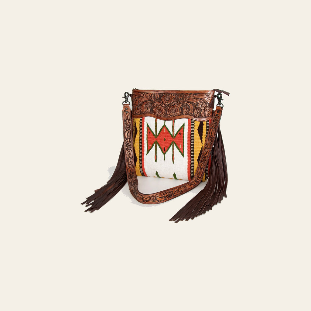 American Darling Signature Crossbody Hand Tooled Saddle Blanket Genuine Leather Women Bag Western Handbag Purse