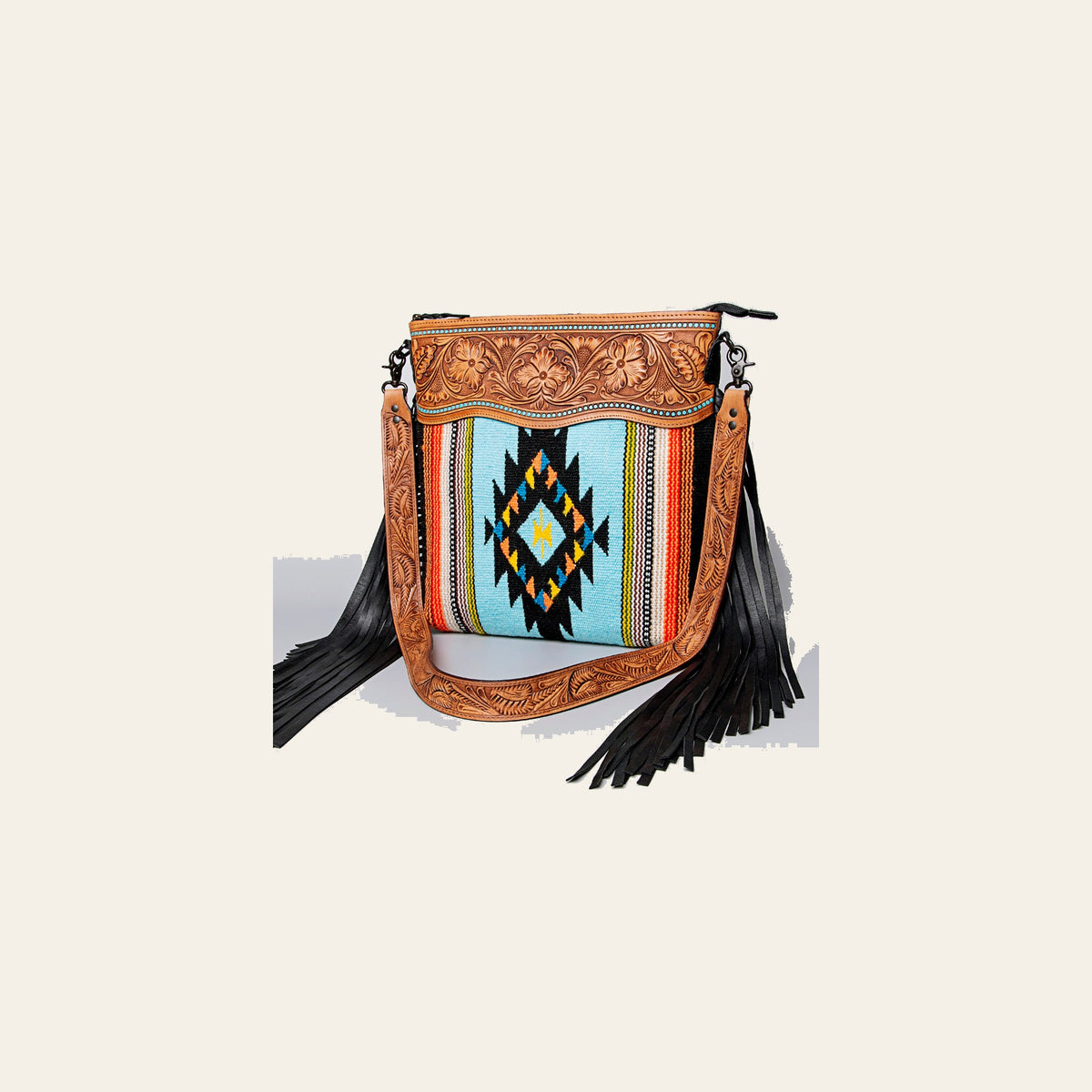 American Darling Crossbody Hand Tooled Saddle Blanket Genuine Leather Women Bag Western Handbag Purse