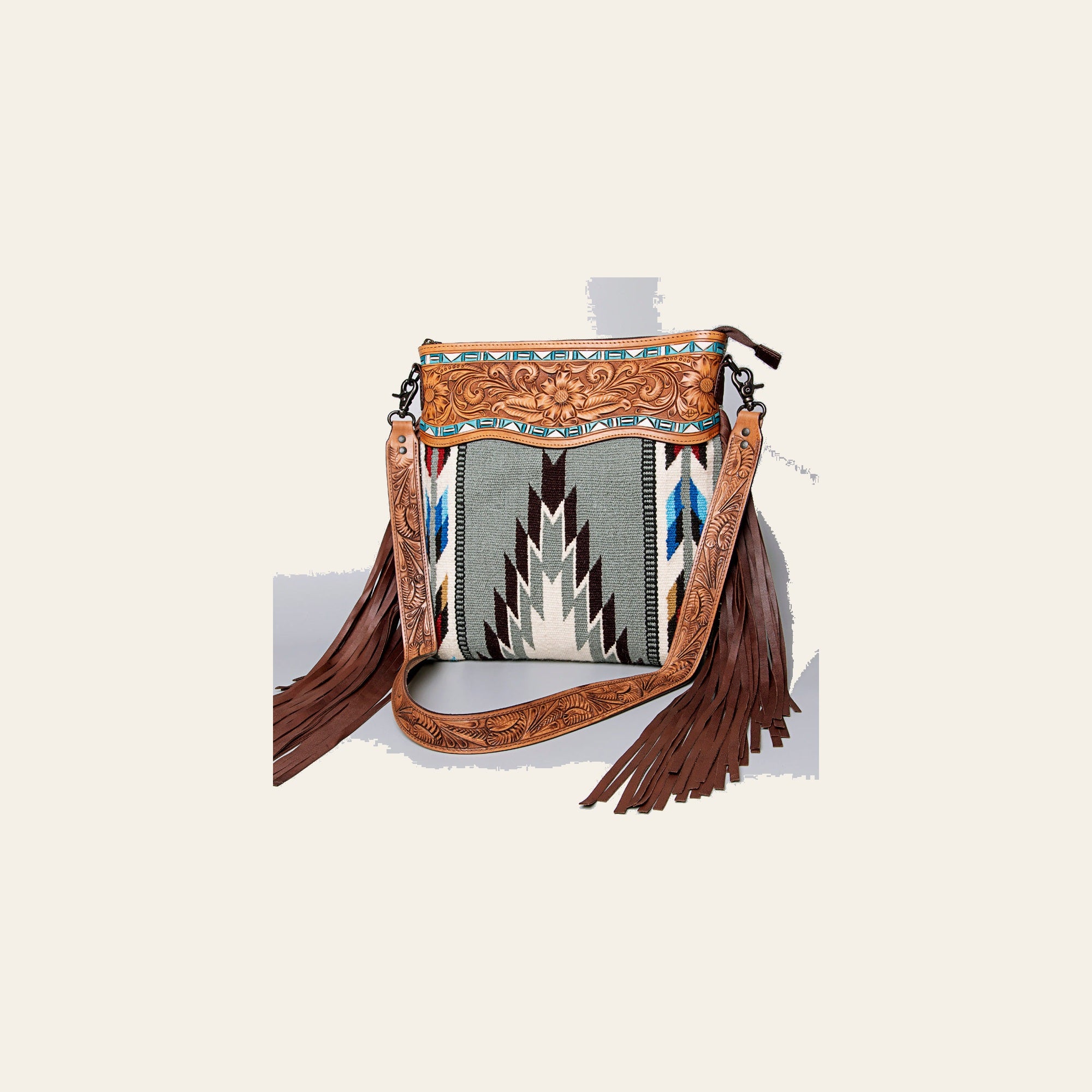 American Darling Crossbody Hand Tooled Saddle Blanket Genuine Leather Women Bag Western Handbag Purse