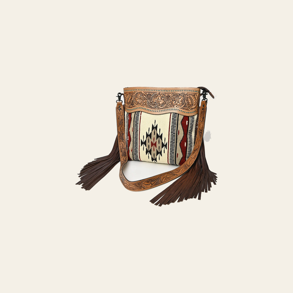 American Darling Crossbody Hand Tooled Saddle Blanket Genuine Leather Women Bag Western Handbag Purse