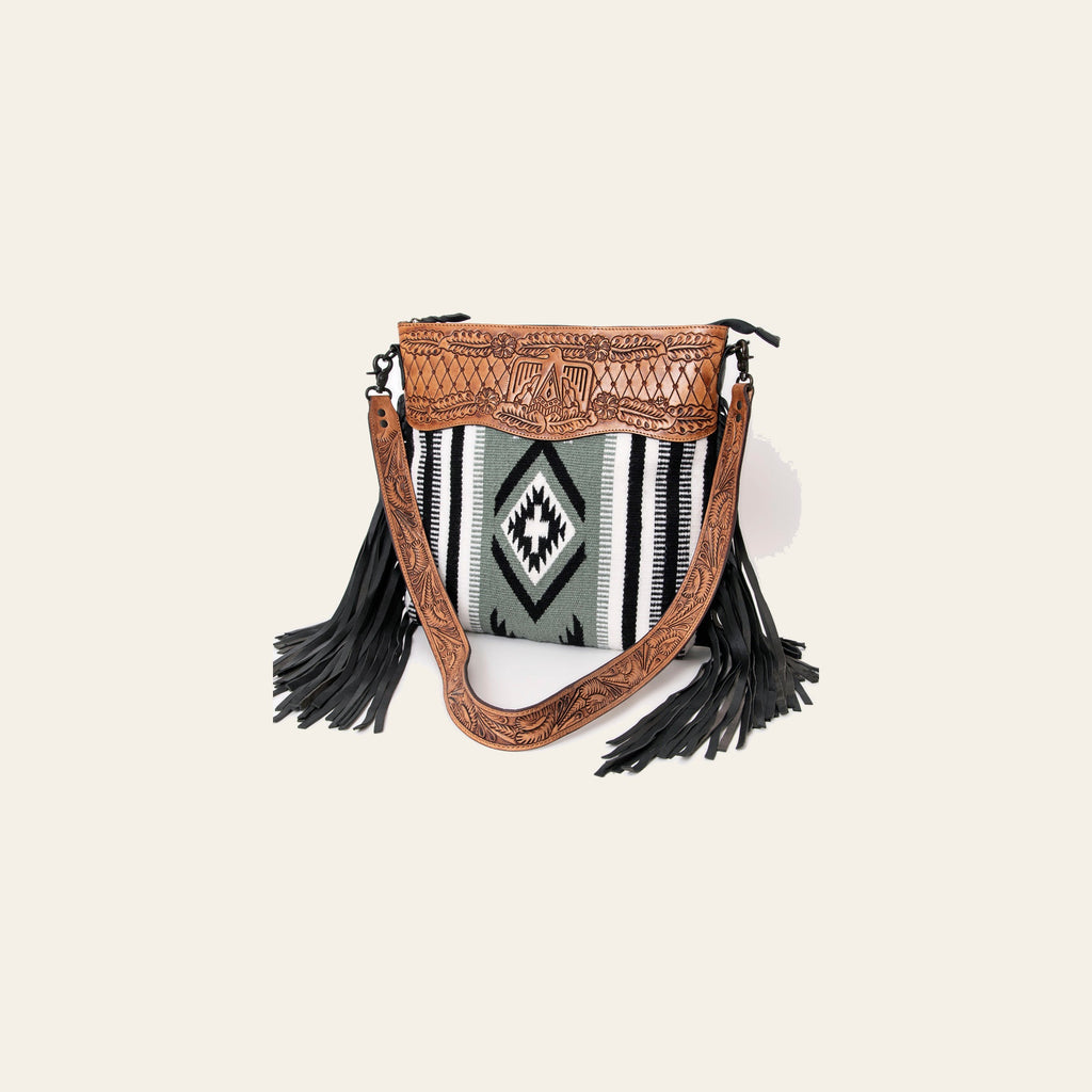 American Darling Crossbody Hand Tooled Saddle Blanket Genuine Leather Women Bag Western Handbag Purse